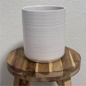 Studio McGee x Threshold Ribbed Stoneware Utensil Holder Speckled Cream White